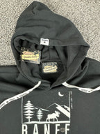 Canadian Vintage Clothing Co Mens L Black Banff National Park Graphic Hoodie NWT