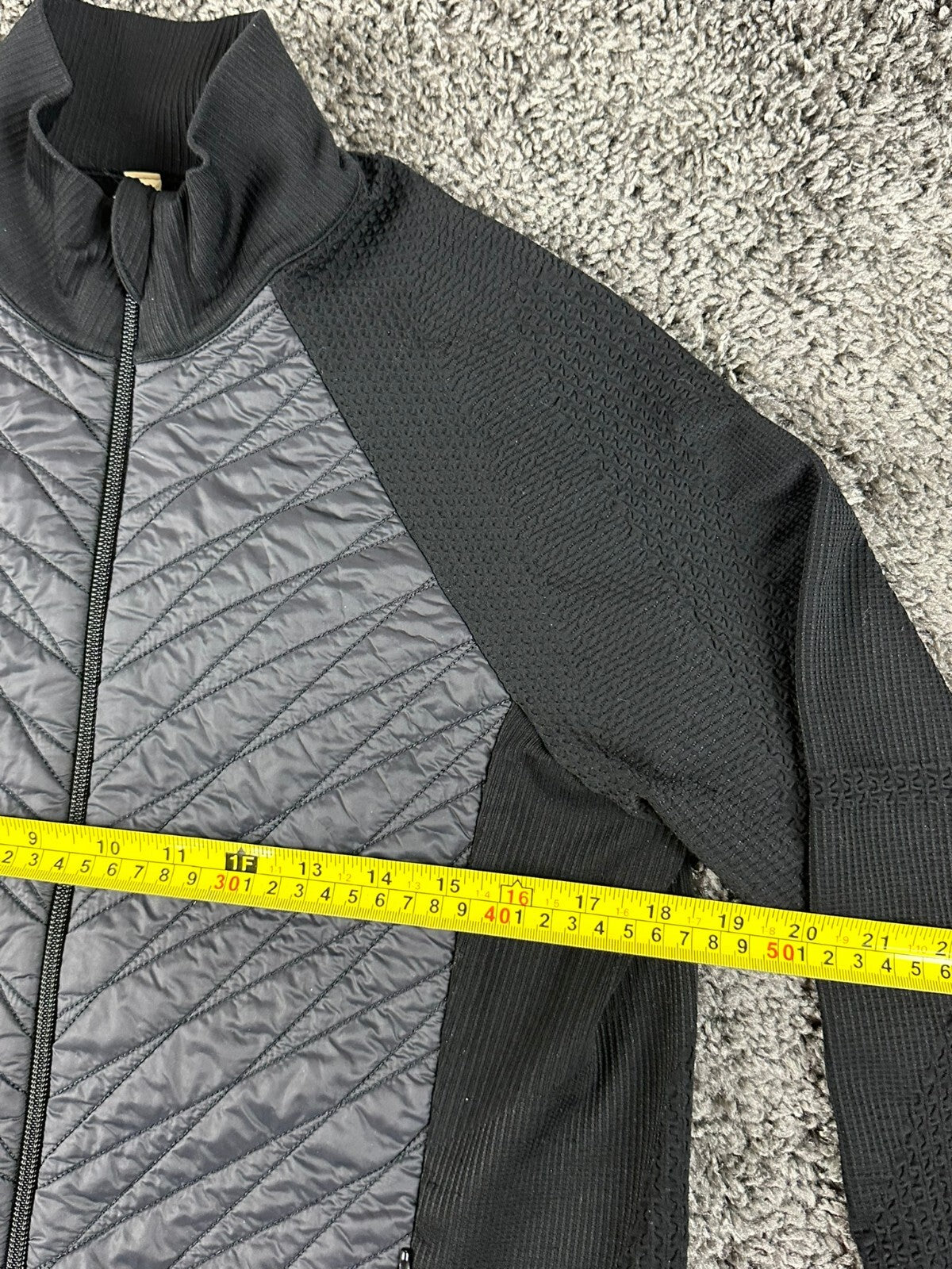 Athleta Womens XL Flurry Force Insulated PrimaLoft Jacket 2.0 Black Full Zip