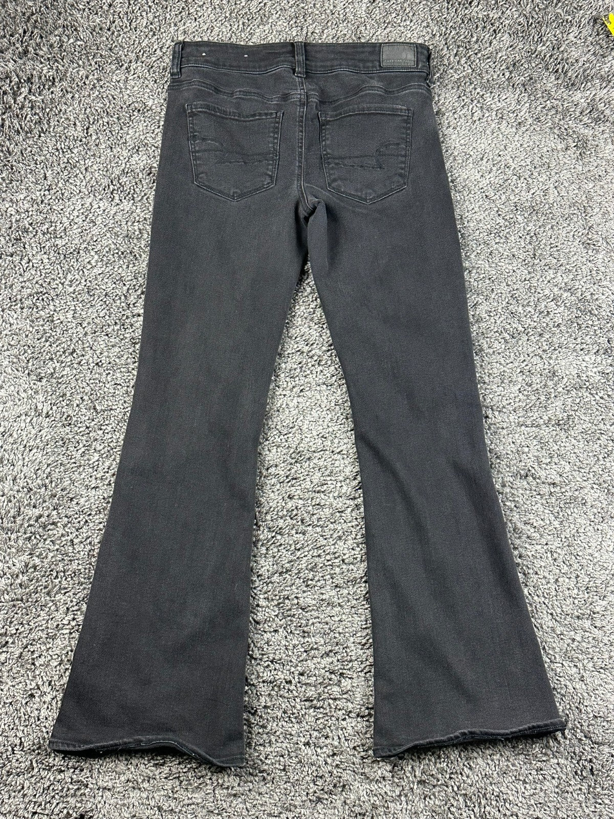 American Eagle Womens 10 Black Wash Ne(x)t Level Stretch Artist Flare Jeans