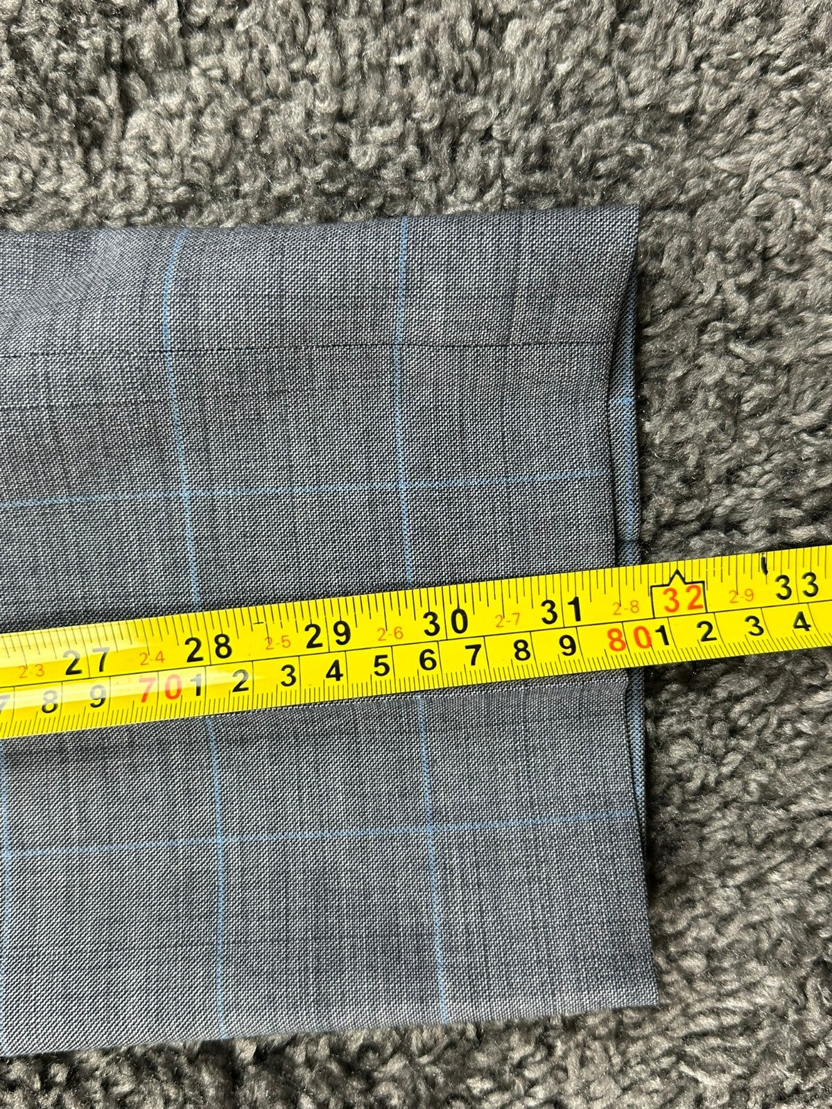 Bonobos Mens Dress Pants 29x32 Slim Fit Grey Blue Plaid Wool Blend Flat Front