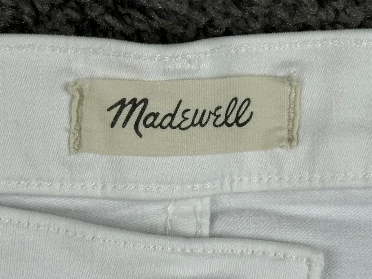 Madewell Womens 31P White 10" High-Rise Skinny Jeans Stretch