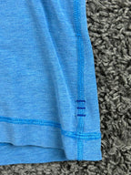 Lululemon Womens Short Sleeve Athletic Shirt Heather Blue Gym Running Tee Sz S