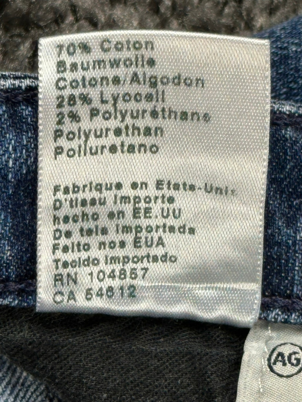 AG Adriano Goldschmied Womens 30 The Stevie Cuff Slim Straight Jeans Blue