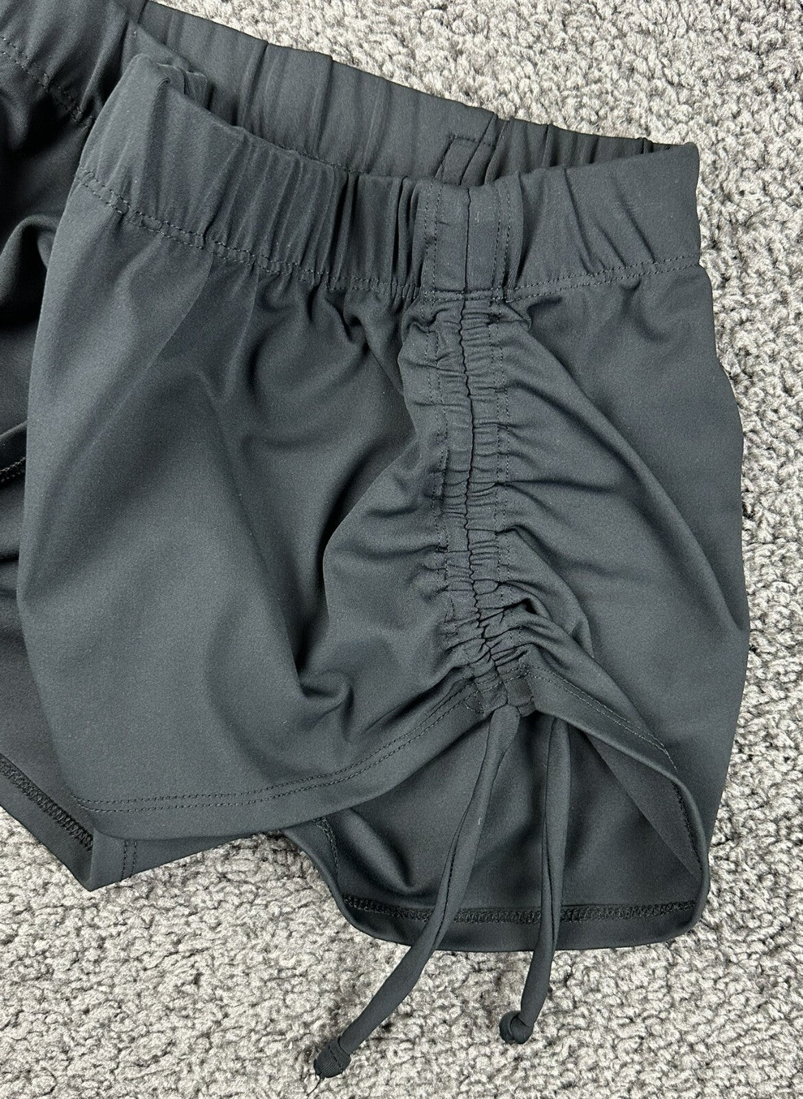 Five Dancewear Black Side Cinch Shorts Adult Athletic Dance Activewear Size S