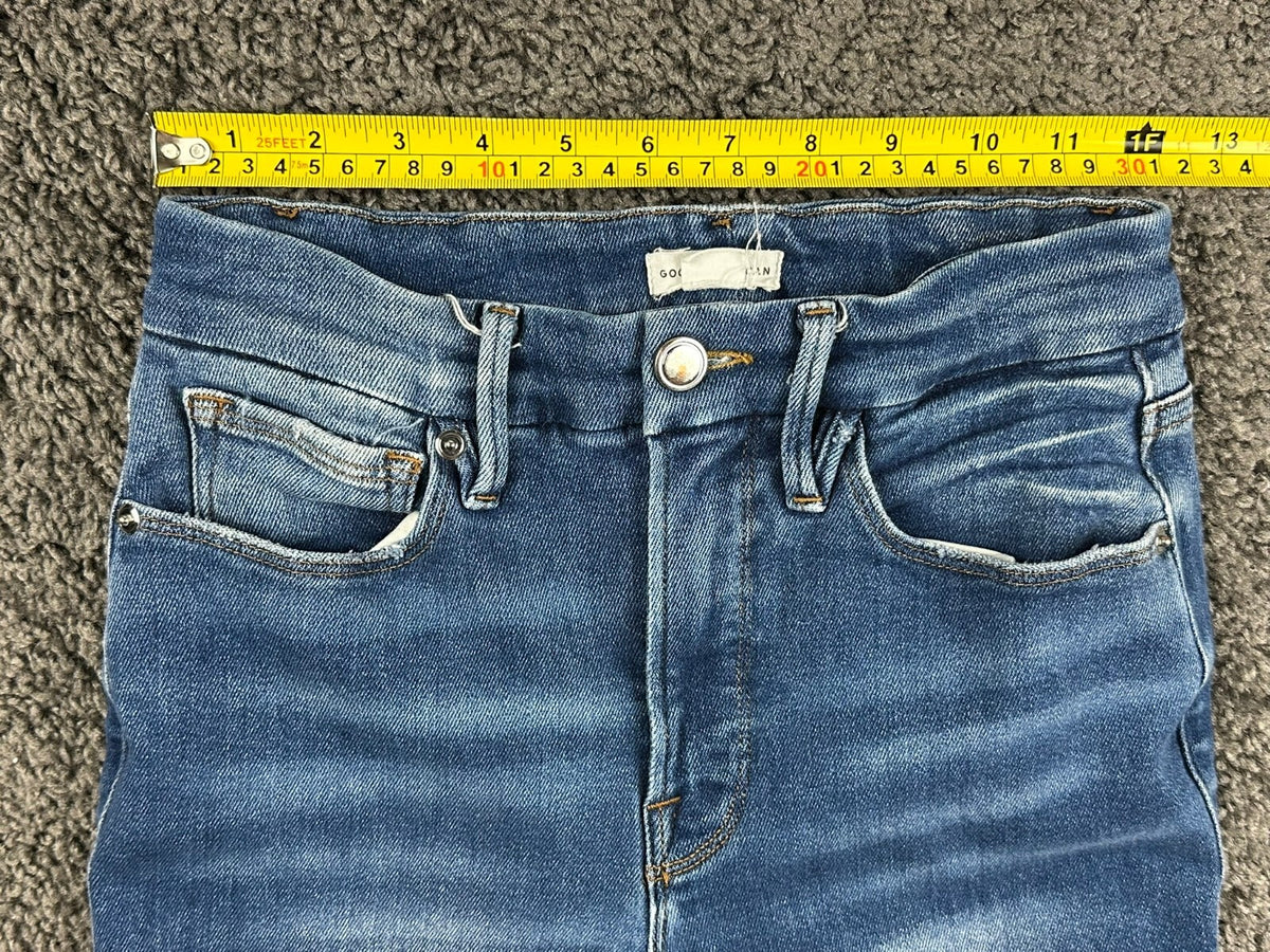Good American Skinny Jeans Womens Size 4/27 Blue Stretch Mid Rise Denim