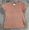 prAna Foundation Short Sleeve Cap Sleeve T Shirt Womens Medium M Pink Heathered