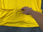 Vintage Performance Mens  Long Sleeve Cycling Jersey Yellow 1/4 Zip Y2K Sz Large