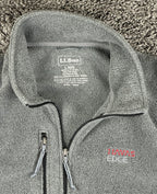 LL Bean Polartec Fleece Jacket Mens Gray Full Zip Pathfinder Havas Edge Sz Large