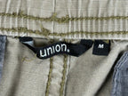 Union Mens M Khaki Stretch Cargo Jogger Pants Zipper Pockets