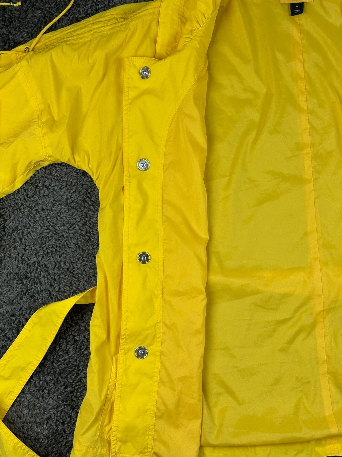 SoCa St. John Womens XL Yellow Belted Lightweight Windbreaker Rain Jacket Coat