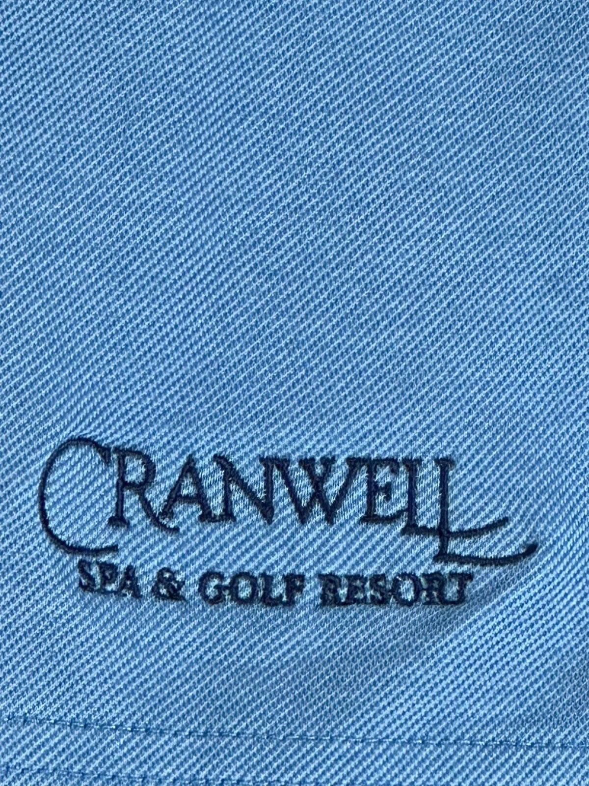 TravisMathew Polo Shirt Men Blue Pima Cotton Stretch Cranwell Golf Resort Sz L