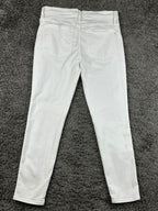 Madewell Womens 31P White 10" High-Rise Skinny Jeans Stretch