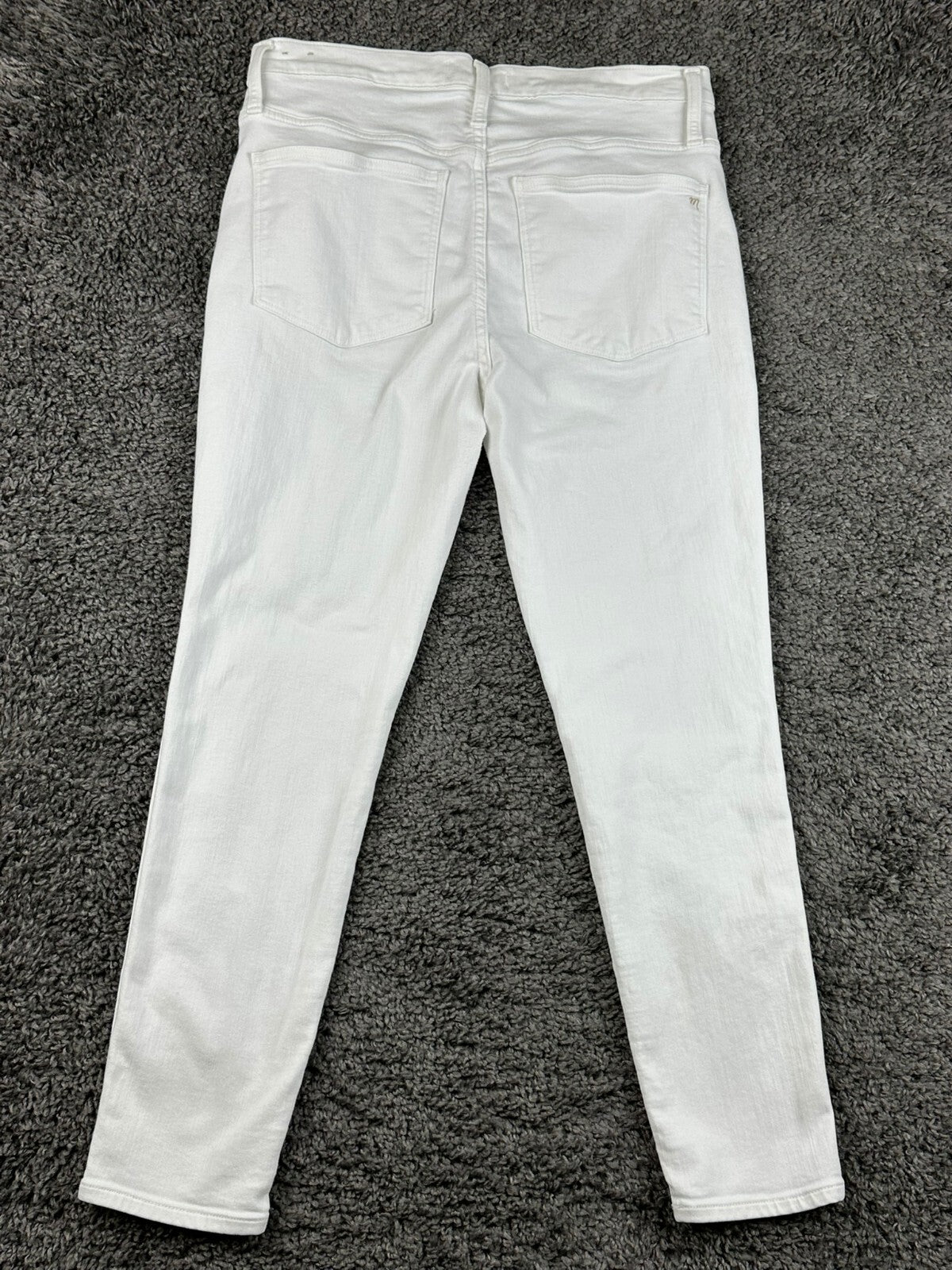 Madewell Womens 31P White 10" High-Rise Skinny Jeans Stretch
