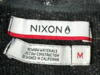 Nixon Press Pullover Hoodie Mens Charcoal Heather Gray Sweatshirt Sz Medium