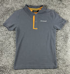 McLaren Racing Mens XS Grey Orange Polo Shirt Formula 1 F1 Team Fanwear