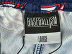 Baseballism x USA Baseball  Mesh Athletic Shorts Navy Blue Large Pockets NWT