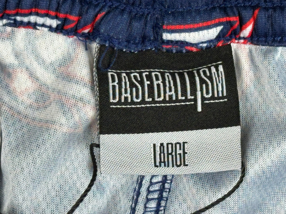 Baseballism x USA Baseball  Mesh Athletic Shorts Navy Blue Large Pockets NWT