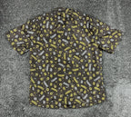 San Diego Padres Men's Large L BDA Hawaiian Shirt Button Up All Over Print SGA