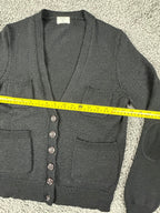 Wallace Madewell Womens Black Alpaca Wool Elbow Patch Cardigan Sweater Size M
