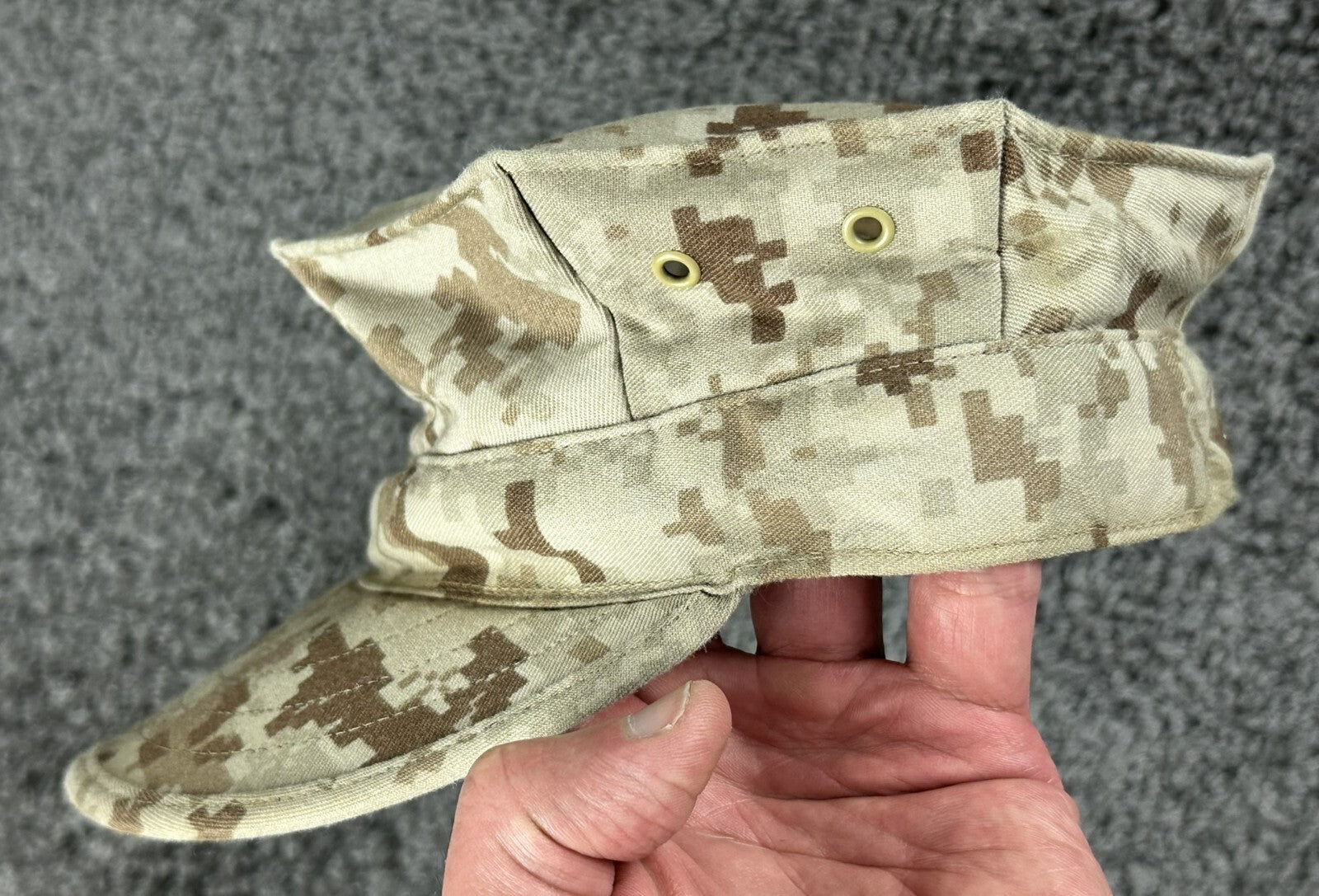 USMC Desert MARPAT Garrison Cover 8 Point Utility Cap Hat Camo USGI Sekri Sz S