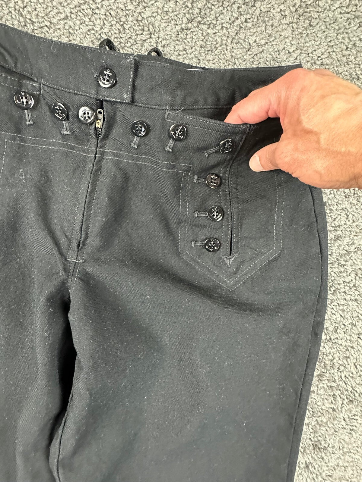 US Navy Crackerjack Pants Dress Blue Wool Slacks Defense Logistics Women's 10MR