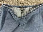 Eileen Fisher Womens Medium Stretch Denim Straight Leg Pants Side Zip