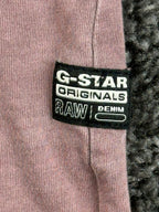 G-Star RAW Lash Men's Extra Large XL Long Sleeve T-Shirt Mauve Curved Hem