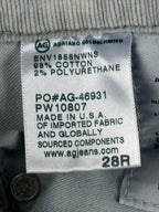 AG Adriano Goldschmied The Prima Ankle Corduroy Pants  Gray Slim Women Size 28R