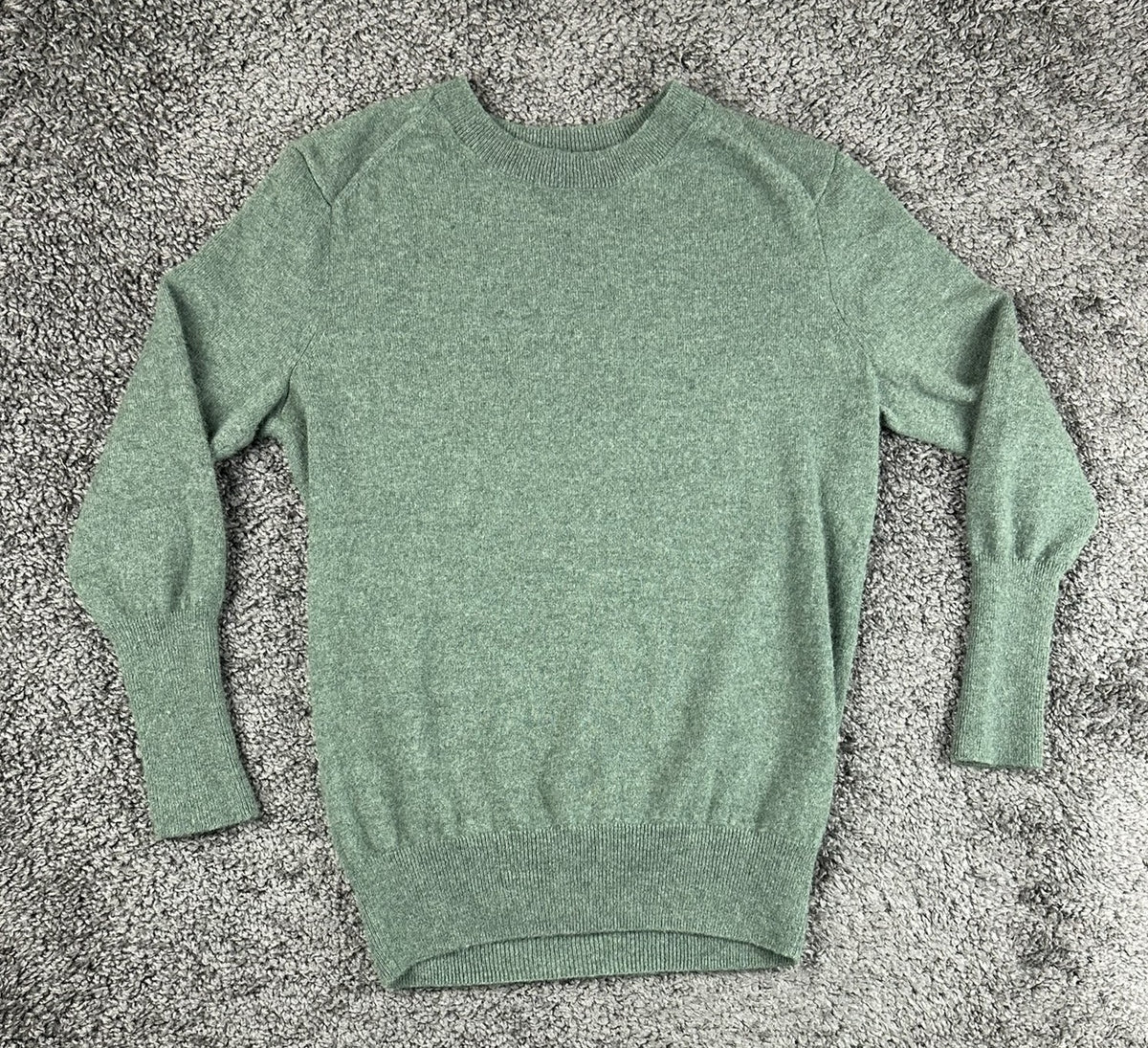 J. Crew Collection Italian Cashmere Sage Green Crewneck Sweater Womens S