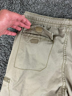 Union Mens M Khaki Stretch Cargo Jogger Pants Zipper Pockets