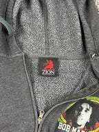 Bob Marley Zion Rootswear One Love Full Zip Hoodie Rasta Graphic Sweatshirt Sz M
