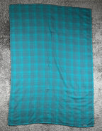 Filson Exclusively Designed for Alaska Airlines Plaid Travel Blanket Teal