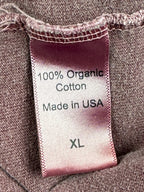 Surf Locos Mens XL Sunburst Oval Logo Washed Plum Burgundy T-Shirt Made in USA
