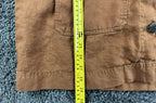 J Jill Love Linen Womens Medium Rust Long Sleeve Button Up Overshirt
