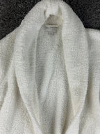 Barefoot Dreams CozyChic Adult Robe Cream White Size 1 S/M Plush Belted Pockets