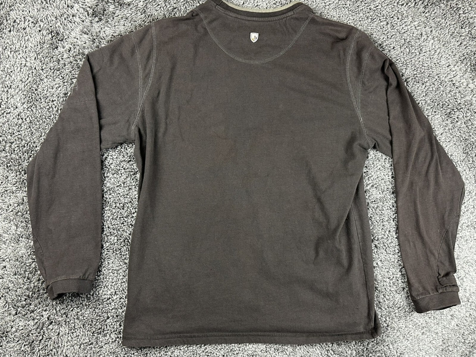 Kuhl Kommando Wildfibre Long Sleeve Shirt Brown L Organic Cotton Sleeve Pocket
