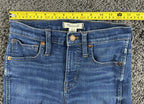 Madewell 9" High Rise Skinny Jeans Blue Raw Hem Denim Stretch Womens Sz 25