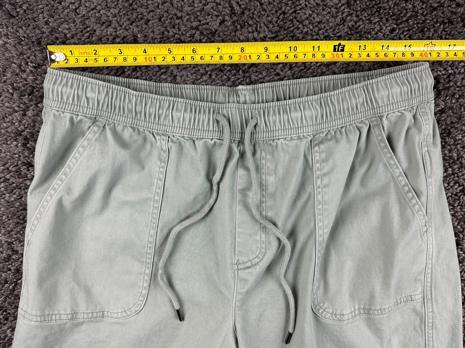 C&C California Women Jogger Pants Sage Green Elastic Waist Drawstring Size L