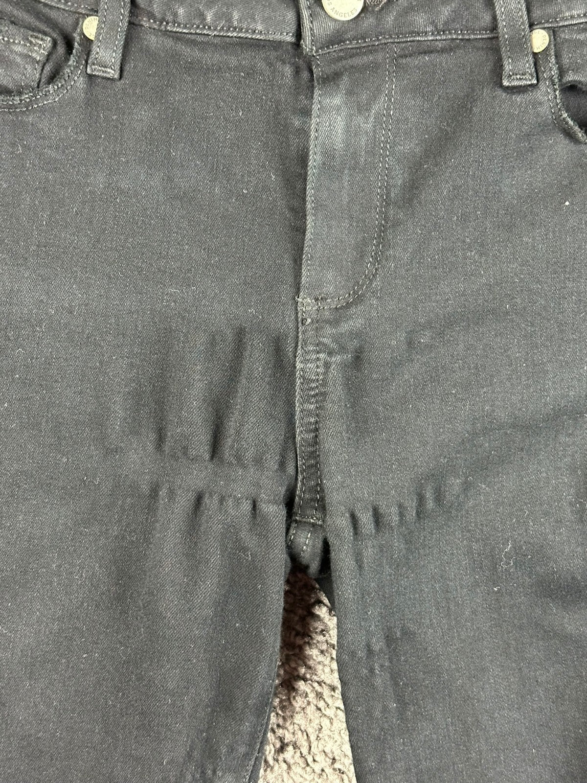 PAIGE Verdugo Ankle Jeans Womens 28 Black Distressed Ripped Knee Skinny Twilight