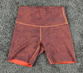 Lululemon Womens 6 Orange Crackle Fast and Free High-Rise Shorts
