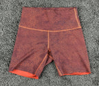 Lululemon Womens 6 Orange Crackle Fast and Free High-Rise Shorts