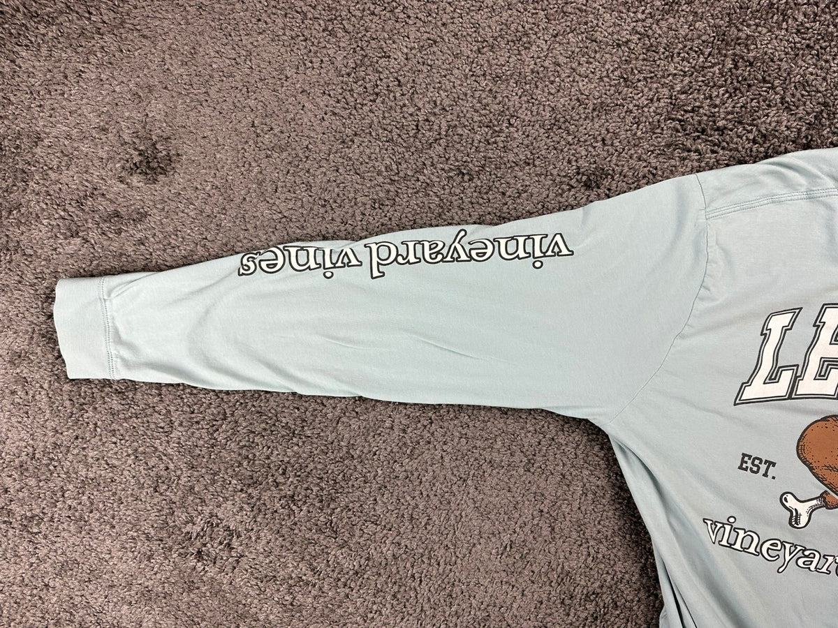 Vineyard Vines Leg Day Chicken Drumstick Long Sleeve T-Shirt Mens Large L