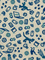 Intel Corporate Promotional Mens L White Blue Tech Print Polo Shirt