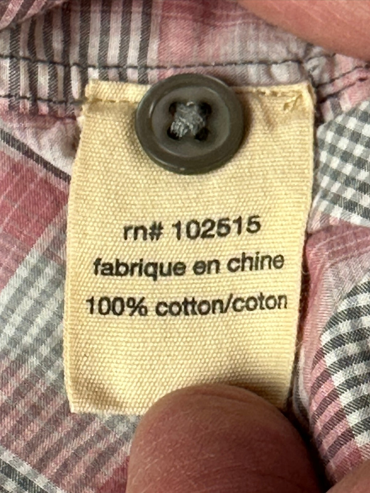 John Varvatos USA Men's Plaid Cotton Short Sleeve Button Down Shirt Small