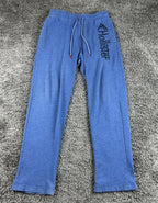 Hollister Mens Blue Straight Leg Fleece Sweatpants Vertical Graphic Logo S