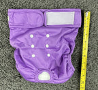 Wegreeco Washable Dog Diapers 3 Pack XL Purple Pink Blue Adjustable NWT