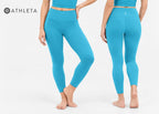 Athleta Womens M Transcend 7/8 Tight Leggings Teal Yoga Gym Workout Pants