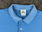 Lacoste Mens Polo Shirt Light Blue Pique Short Sleeve Crocodile Logo Size 6