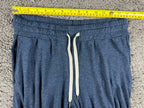Vuori Womens S Performance Joggers DreamKnit Navy Blue Heather Crop Sweatpants