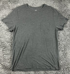 Cozy Earth Mens Gray Pocket T-Shirt Bamboo Viscose Stretch Tee Sz Medium